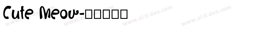 Cute Meow字体转换